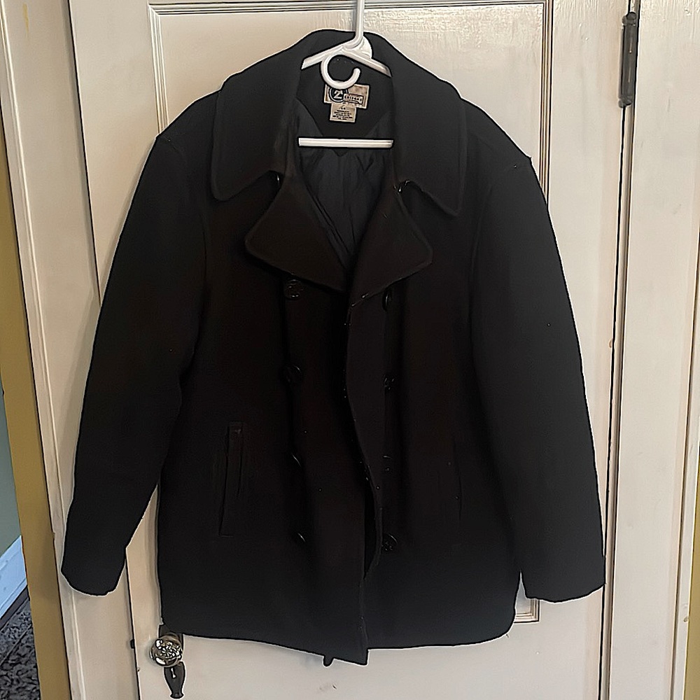 Black Arizona Jean Company wool button up jacket